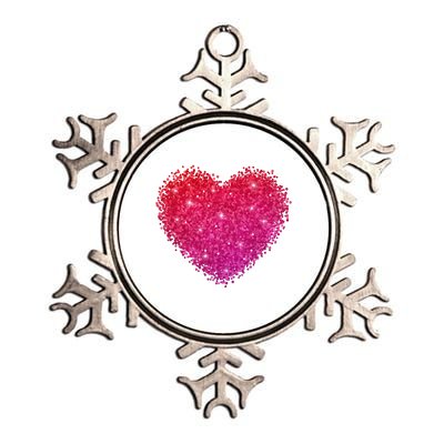 Valentines Day Love Heart Cute Romantic Gift Metallic Star Ornament