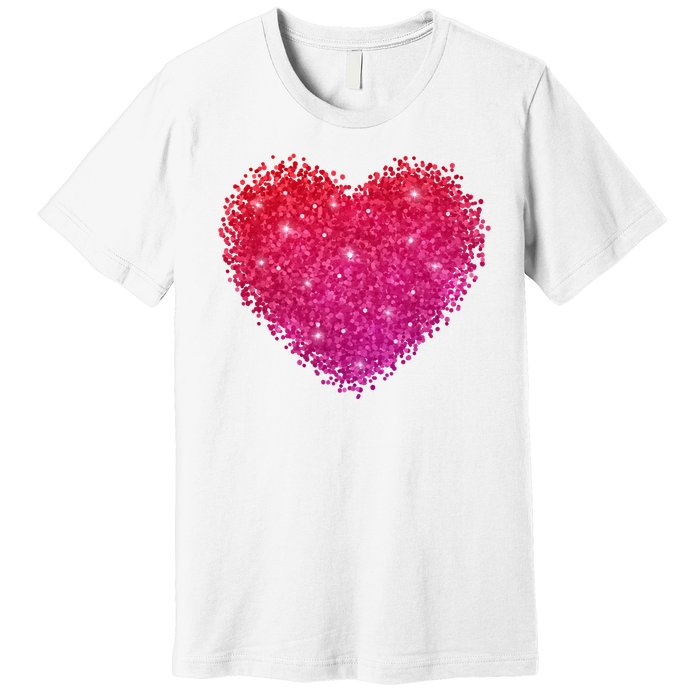 Valentines Day Love Heart Cute Romantic Gift Premium T-Shirt