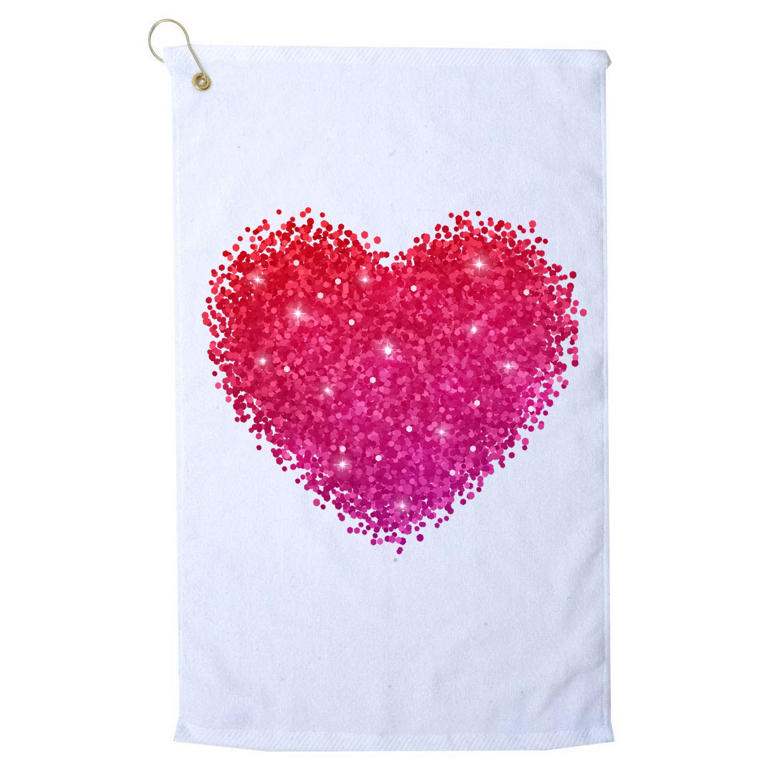 Valentines Day Love Heart Cute Romantic Gift Golf Towel