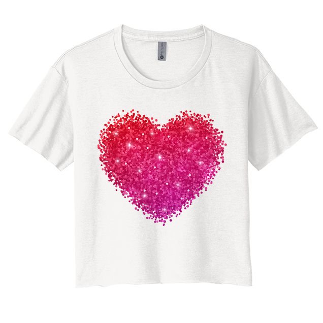 Valentines Day Love Heart Cute Romantic Gift Crop Top