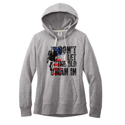 Vintage DonT Let The Old Man In Women's Fleece Hoodie