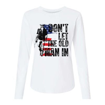 Vintage DonT Let The Old Man In Womens Cotton Relaxed Long Sleeve T-Shirt