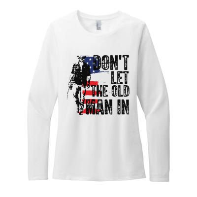 Vintage DonT Let The Old Man In Womens CVC Long Sleeve Shirt