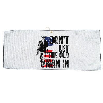 Vintage DonT Let The Old Man In Large Microfiber Waffle Golf Towel