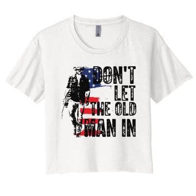 Vintage DonT Let The Old Man In Women's Crop Top Tee