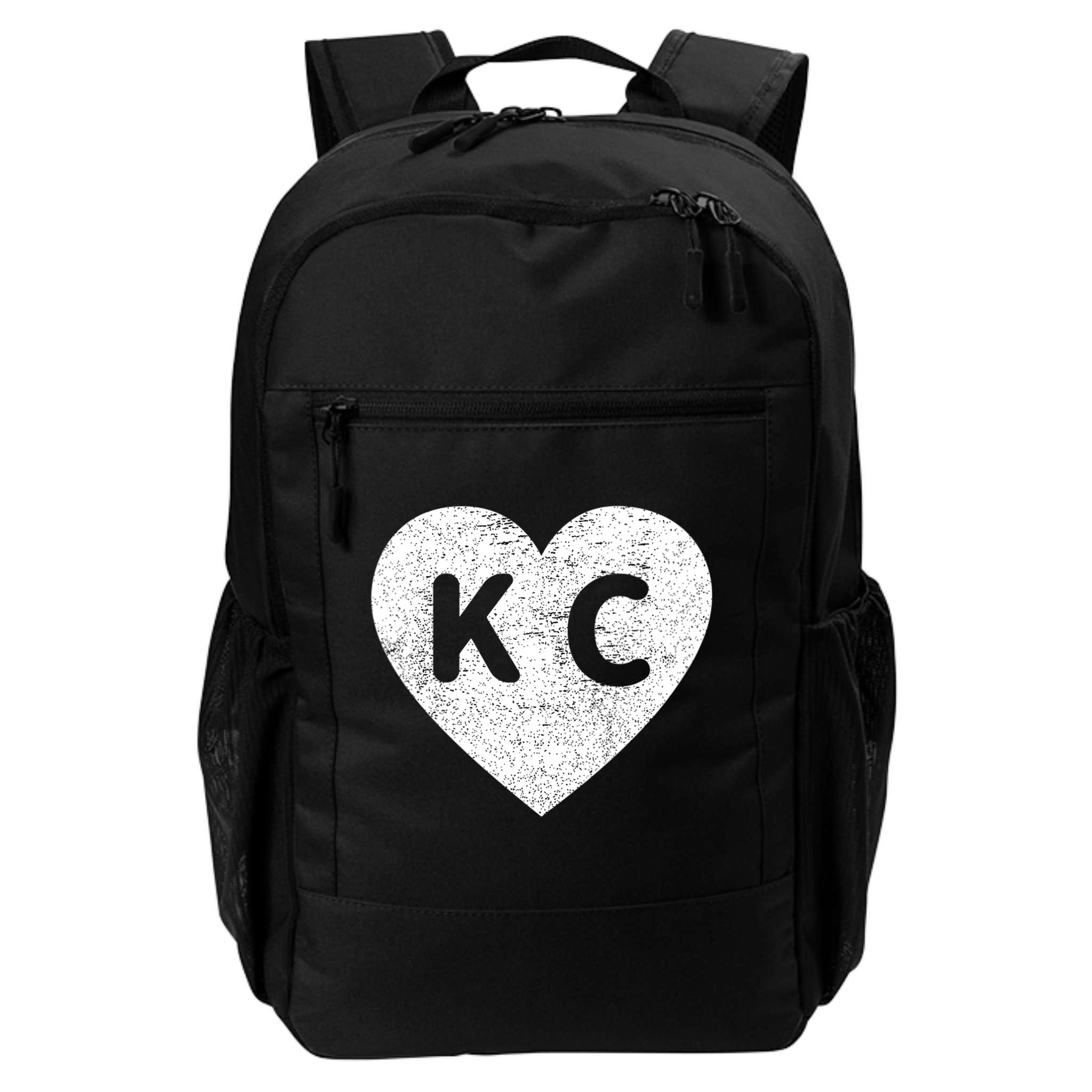 Vintage Distressed Love Kansas City KC Heart Print Backpack