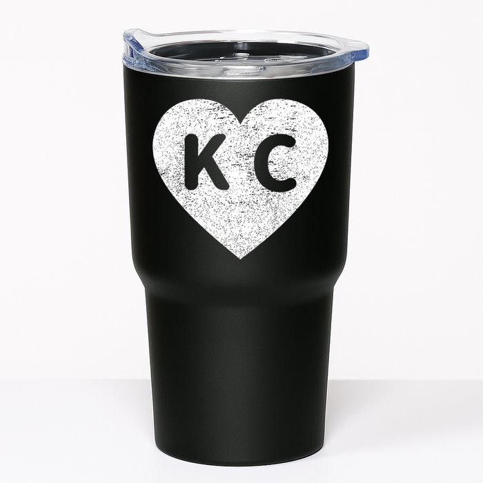 Vintage Distressed Love Kansas City KC Heart Print Tumbler
