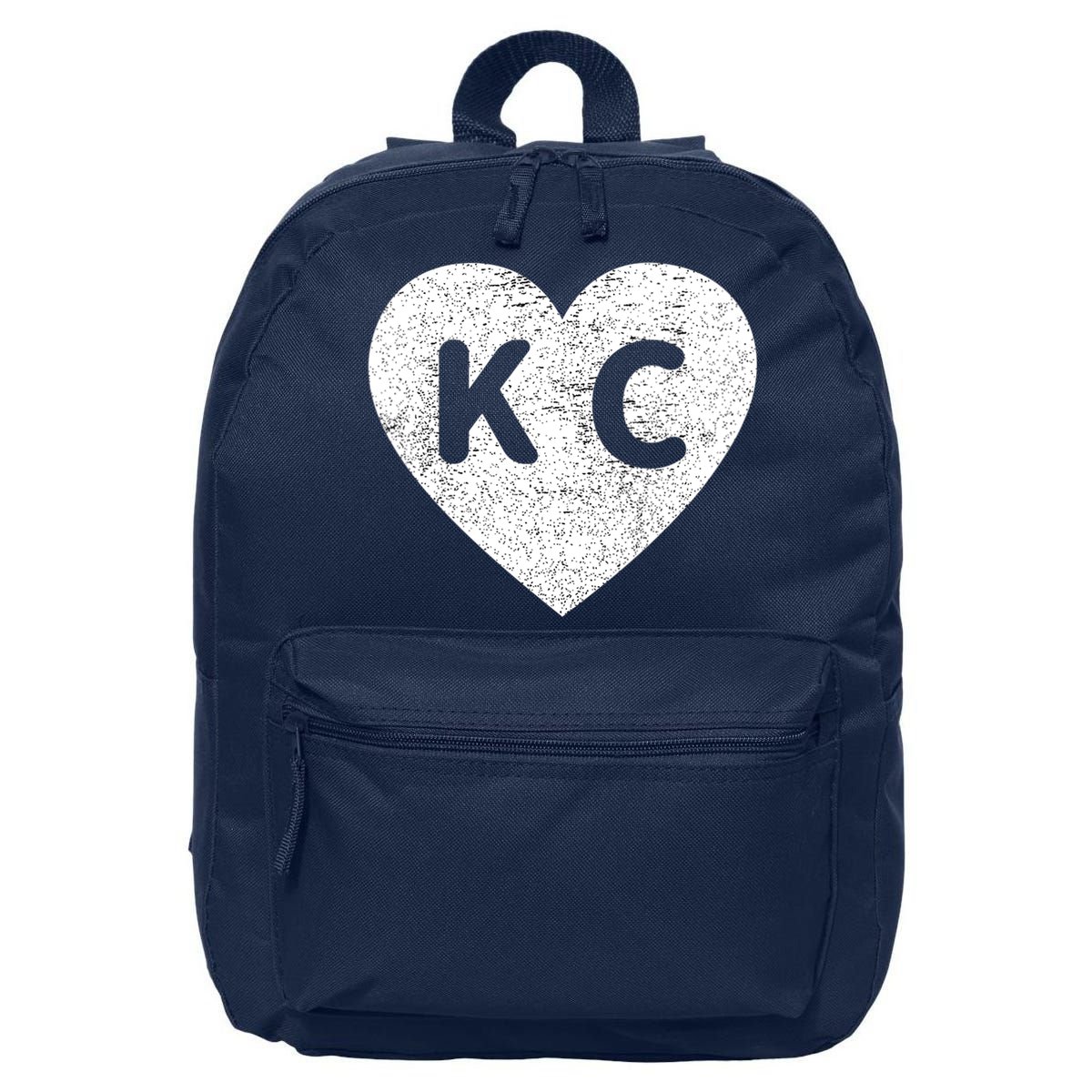 Vintage Distressed Love Kansas City KC Heart Print 16 in Basic Backpack
