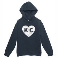 Vintage Distressed Love Kansas City KC Heart Print Urban Pullover Hoodie