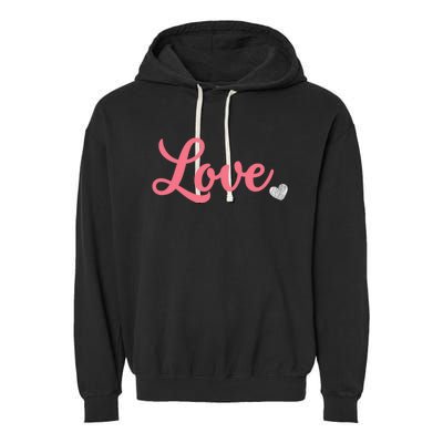 ValentineS Day Love Garment-Dyed Fleece Hoodie