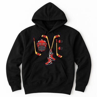 Valentines Day Love Ice Hockey Sports Goalie Hoodie