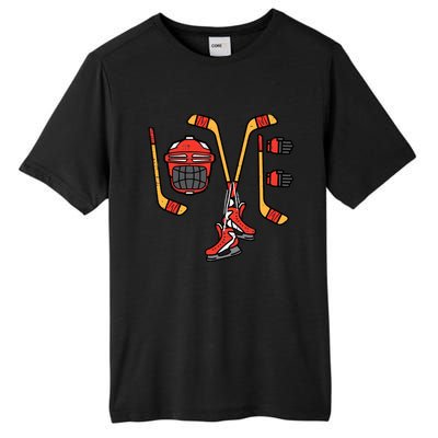 Valentines Day Love Ice Hockey Sports Goalie Tall Fusion ChromaSoft Performance T-Shirt