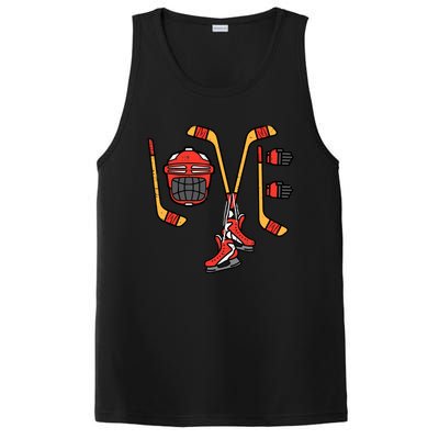 Valentines Day Love Ice Hockey Sports Goalie PosiCharge Competitor Tank