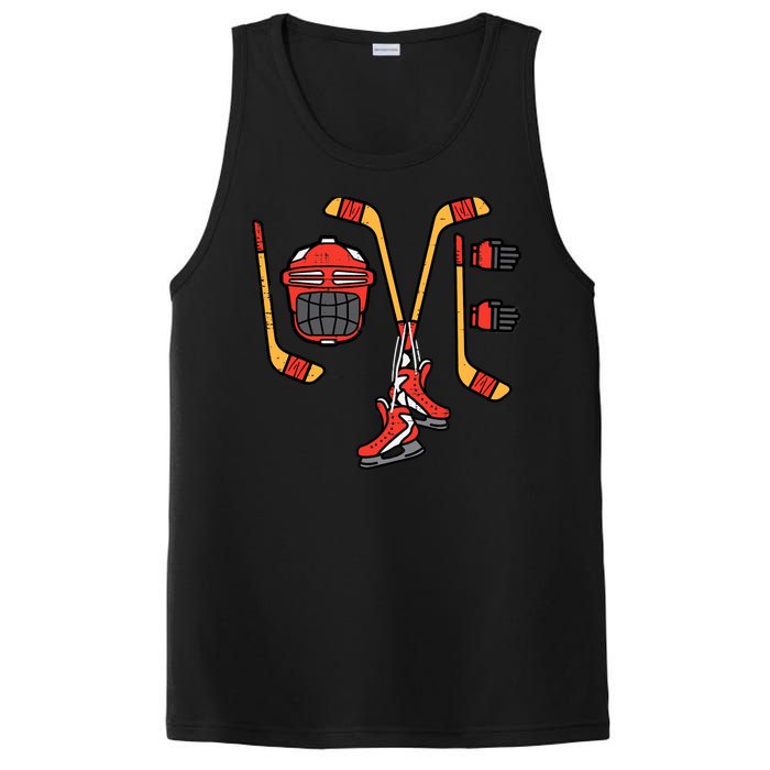 Valentines Day Love Ice Hockey Sports Goalie PosiCharge Competitor Tank