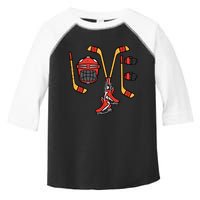 Valentines Day Love Ice Hockey Sports Goalie Toddler Fine Jersey T-Shirt