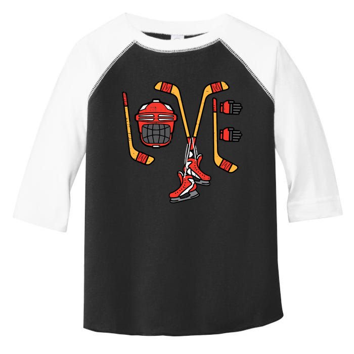 Valentines Day Love Ice Hockey Sports Goalie Toddler Fine Jersey T-Shirt