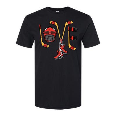 Valentines Day Love Ice Hockey Sports Goalie Softstyle CVC T-Shirt