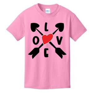 Valentines Day Love Arrows Kids T-Shirt