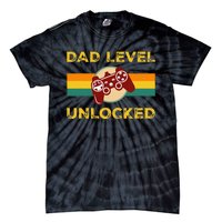 Vintage Dad Level Unlocked Gifts For Gamer Daddy Fathers Day Tie-Dye T-Shirt