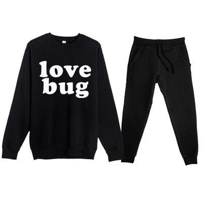 Valentines Day Love Bug Premium Crewneck Sweatsuit Set