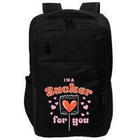 Valentines Day Lollipop Sucker For You Heart Candy Funny Gift Impact Tech Backpack
