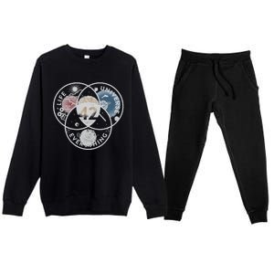 Venn Diagram Life The Universe And Everything 42 Life Premium Crewneck Sweatsuit Set