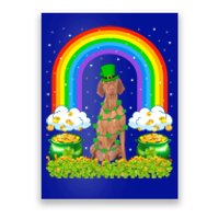 Vizsla Dog Lover Rainbow Leprechaun Vizsla St Patrick's Day Gift Poster