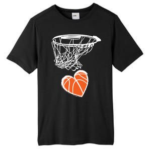 ValentineS Day Love Heart The Game Of Basketball Tall Fusion ChromaSoft Performance T-Shirt