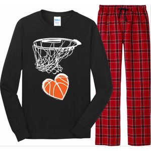 ValentineS Day Love Heart The Game Of Basketball Long Sleeve Pajama Set