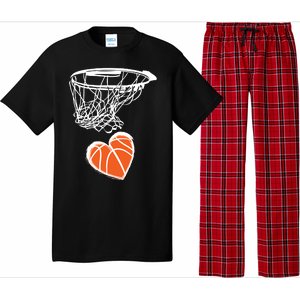 ValentineS Day Love Heart The Game Of Basketball Pajama Set