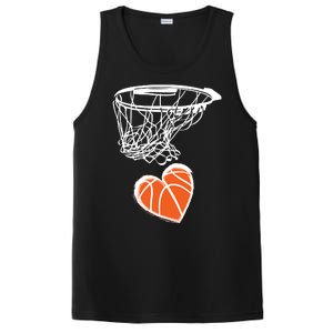 ValentineS Day Love Heart The Game Of Basketball PosiCharge Competitor Tank