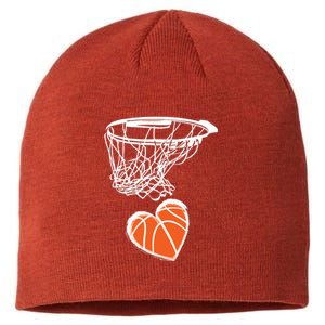 ValentineS Day Love Heart The Game Of Basketball Sustainable Beanie