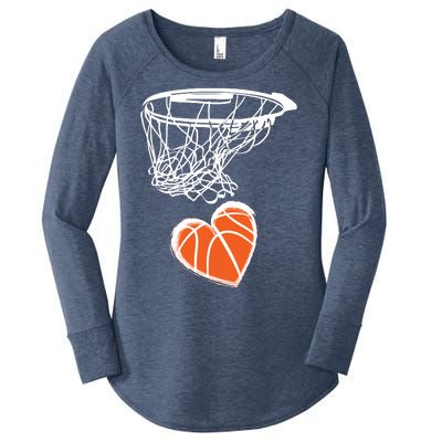 ValentineS Day Love Heart The Game Of Basketball Women's Perfect Tri Tunic Long Sleeve Shirt