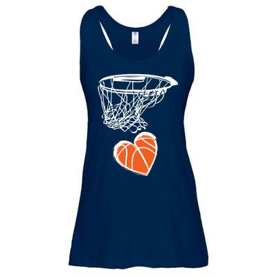 ValentineS Day Love Heart The Game Of Basketball Ladies Essential Flowy Tank