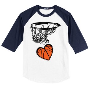 ValentineS Day Love Heart The Game Of Basketball Baseball Sleeve Shirt