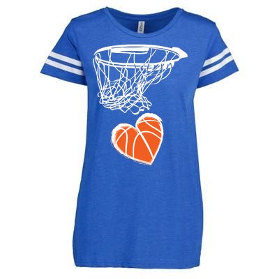 ValentineS Day Love Heart The Game Of Basketball Enza Ladies Jersey Football T-Shirt