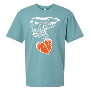 ValentineS Day Love Heart The Game Of Basketball Sueded Cloud Jersey T-Shirt