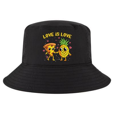 Valentines Day Love Is Love Pineapple Pizza Forbidden Cool Comfort Performance Bucket Hat