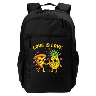 Valentines Day Love Is Love Pineapple Pizza Forbidden Daily Commute Backpack