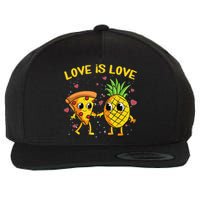 Valentines Day Love Is Love Pineapple Pizza Forbidden Wool Snapback Cap