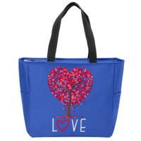 Valentines Day Love Heart Tree Matching Gift Zip Tote Bag