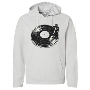 Vinyl Disc Lp Record Vinyl Performance Fleece Hoodie