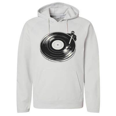 Vinyl Disc Lp Record Vinyl Performance Fleece Hoodie