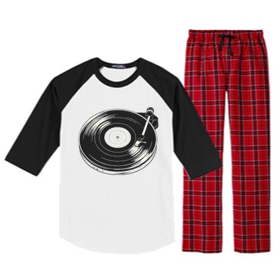 Vinyl Disc Lp Record Vinyl Raglan Sleeve Pajama Set