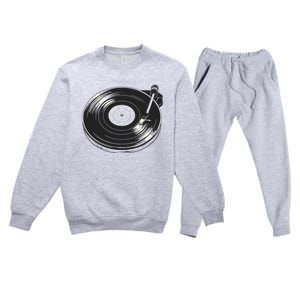 Vinyl Disc Lp Record Vinyl Premium Crewneck Sweatsuit Set