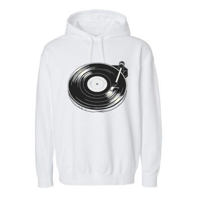 Vinyl Disc Lp Record Vinyl Garment-Dyed Fleece Hoodie