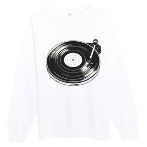 Vinyl Disc Lp Record Vinyl Premium Crewneck Sweatshirt