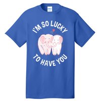 Valentine's Day Loving Elephant I'm So Lucky To Have You Great Gift Tall T-Shirt