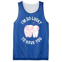 Valentine's Day Loving Elephant I'm So Lucky To Have You Great Gift Mesh Reversible Basketball Jersey Tank