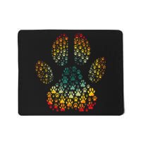 Vintage Dog Love Retro Paw Print Pet Puppy Lover Mousepad